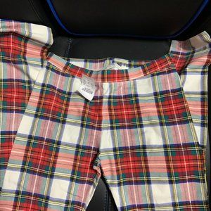 NWT CrewCuts Tartan Cotton stretch Leggings 14